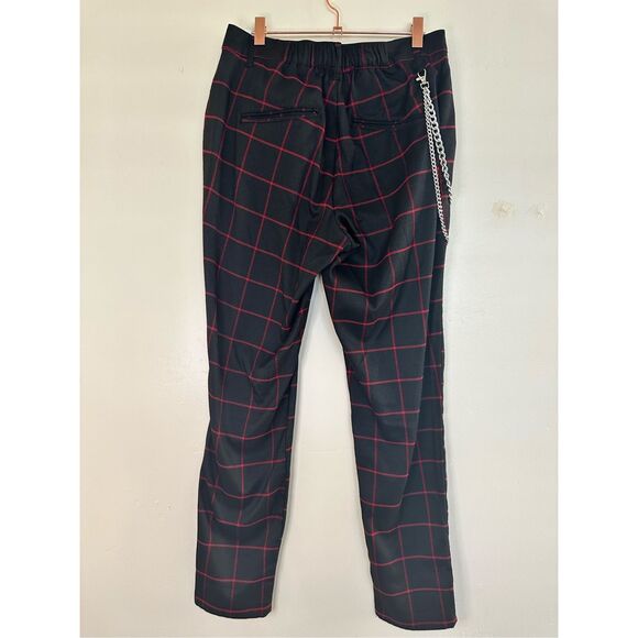 Hot Topic Black and Red Plaid Pants - Picture 3 of 4